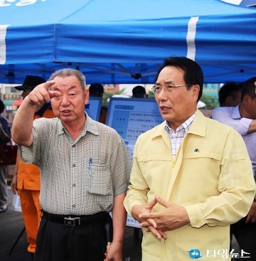 화재현장 방문한 한현택 동구청장