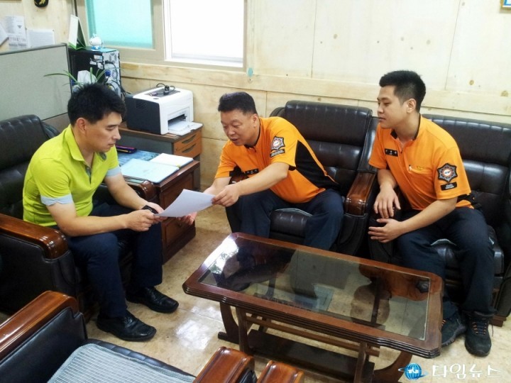 순천소방서 승주119안전센터, 개정된 '작동기능점검' 법령 홍보  실시