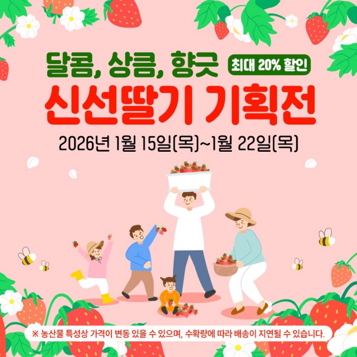 곡성군, ‘곡성몰’서 신선딸기 기획전 진행 