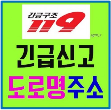 긴급전화 119 신고는 도로명 주소로!