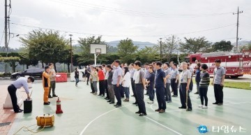 순천소방서, 효산고에서 공공기관 합동 소방훈련 