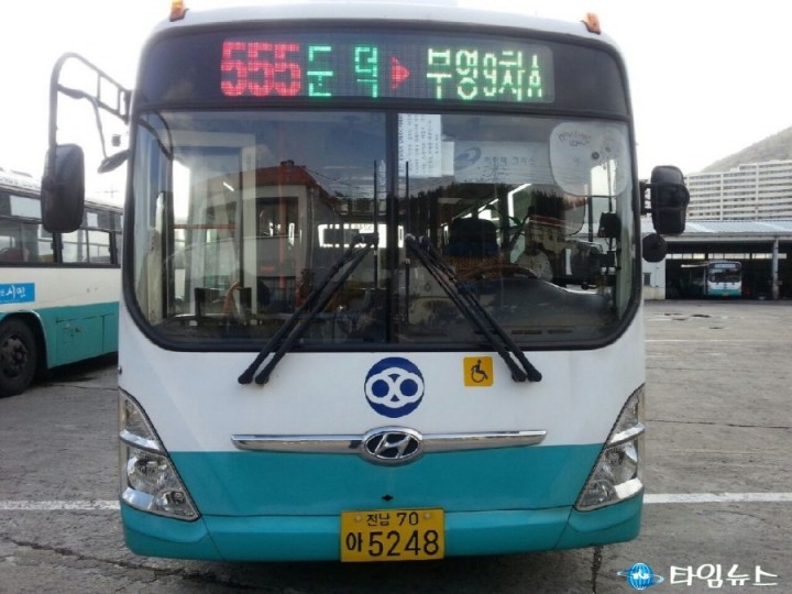 여수시, 시내버스  LED 노선안내 표지판 설치