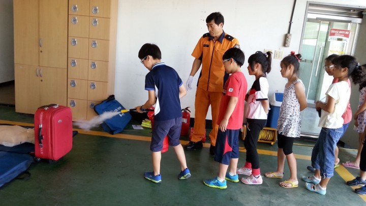 진도군 드림스타트 아동 소방안전교육 실시