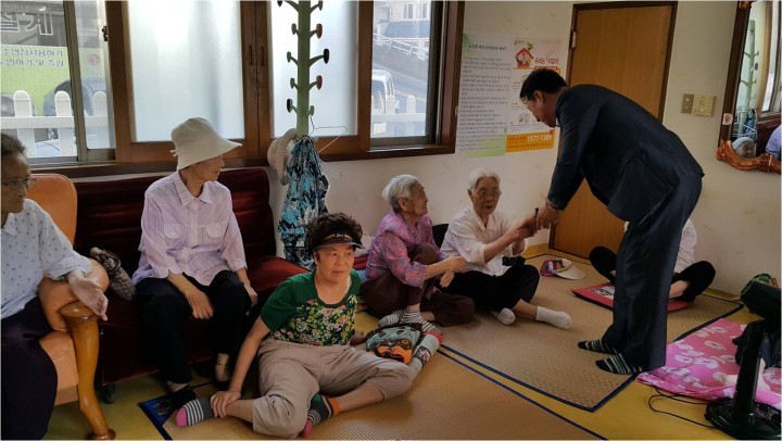 갈비의 명가 통제원 경로당 위문