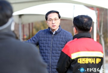 박희조 동구청장, 어린이 눈썰매장 현장 점검…안전 최우선