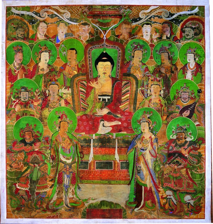고방사 아미타설법여래도, 직지사 대웅전 수미단