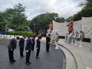 충북남부보훈지청, 제77주년 광복절 맞아 항일독립운동기념탑 참배 실시