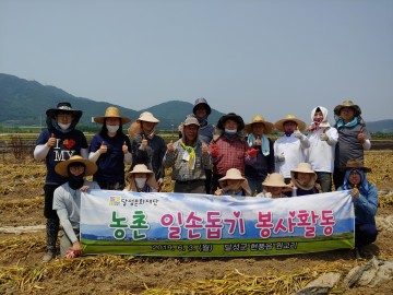 달성문화재단, 마늘수확 일손돕기‘구슬땀’