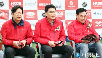 꿈나무 야구대회에 참석한 박철용·정명국·송인석 의원