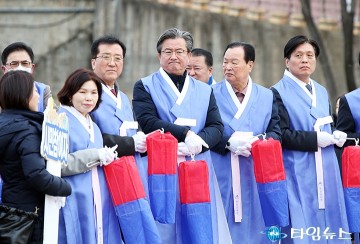‘유성대보름제’ 행사에 참석한 이금선·조원휘·정용래·송봉식·조승래