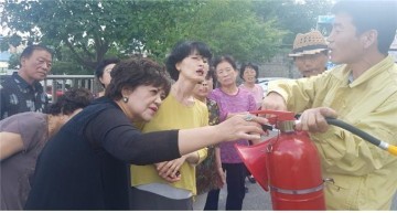 구암동, 주민과 함께 생활 속 소화기 사용법‘실제훈련’실시 
