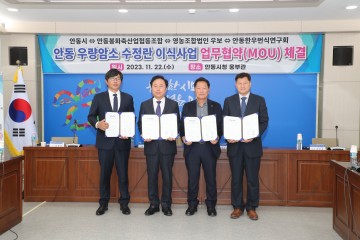 안동시,'‘우량암소 수정란 이식사업' 업무협약 체결