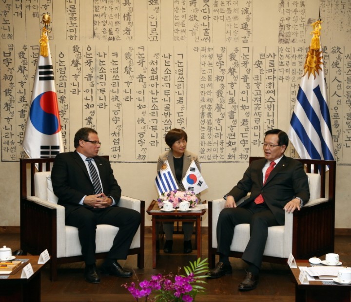 정의화 의장, 페레이라 우루과이 하원의장 접견