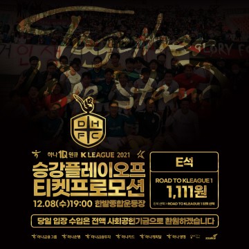 대전하나시티즌, 승격을 향한 마지막 관문 ‘승강 플레이오프 티켓 판매 시작’