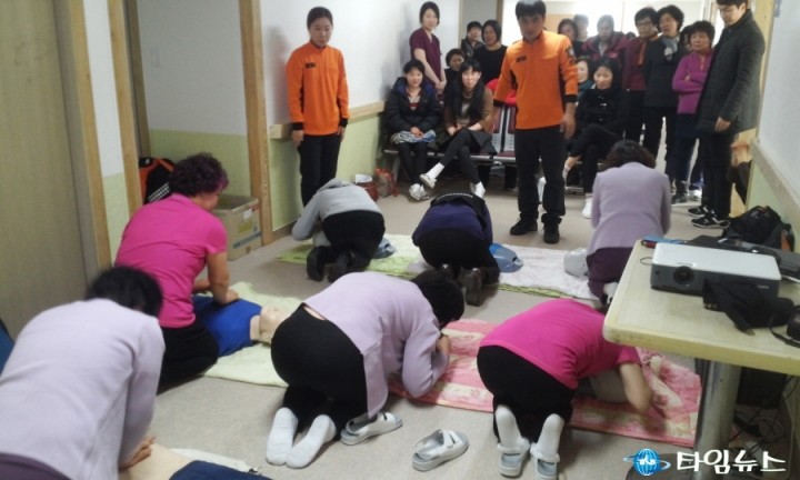 순천 소방서 구례119안전센터, 구례효사랑요양병원에서 소소심교육 실시 