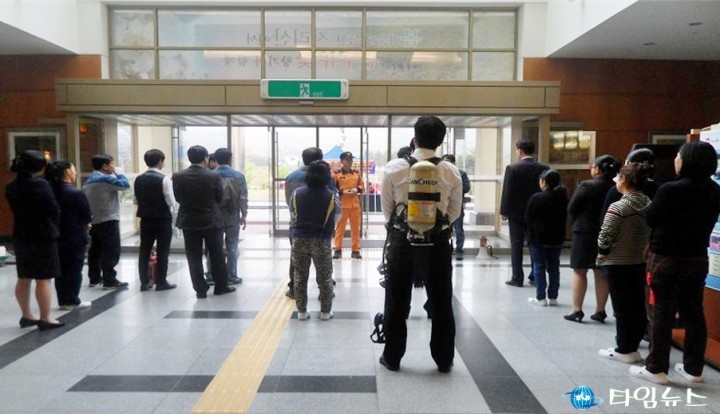 순천소방서 구례119안전센터,  지리산가족호텔 합동소방훈련 실시