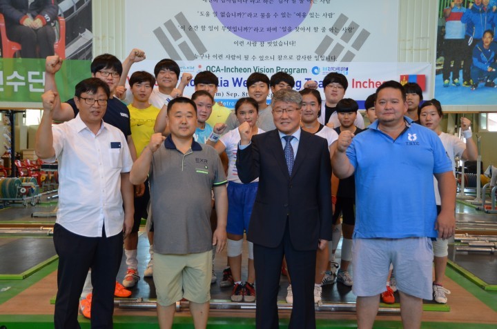 몽골 역도 선수단, 3주간의 인천 전지훈련 마쳐