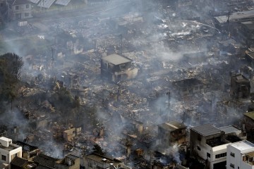일본 오이타현 시가지서 대형 화재…170채 이상 불타