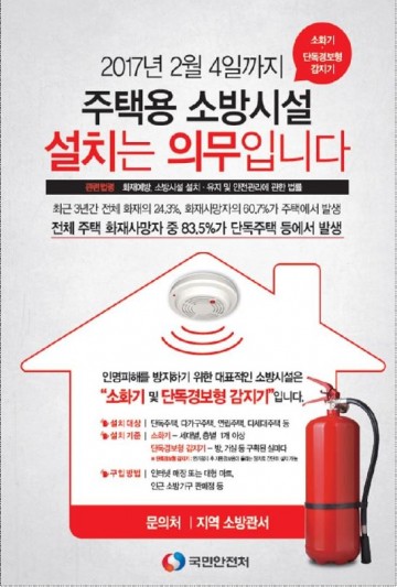 [독자기고]올 설에는 고향집에 든든한 화재예방관 "주택용 소방시설"을 선물할까?