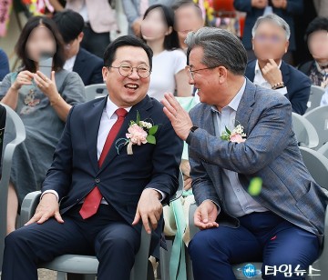 “교육도시 유성 함께 만든다” 이장우 대전시장과 정용래 유성구청장의 대화