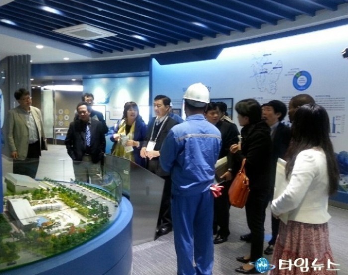 포항시 ﻿2015 대구․경북 세계물포럼 기술견학단 포항하수처리수 재이용시설 방문