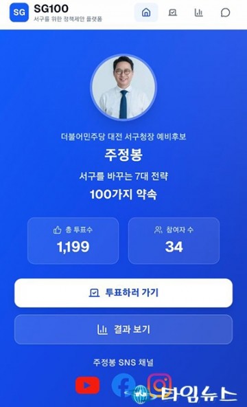 주정봉 “시민이 공약 만든다”…정책 플랫폼 ‘SG100’ 공개