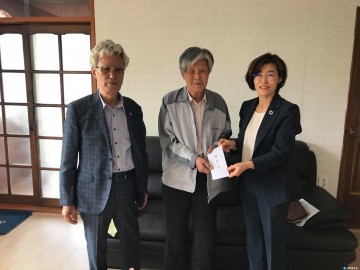 충북남부보훈지청, 화재 피해 국가유공자에 온정 나눔 위문
