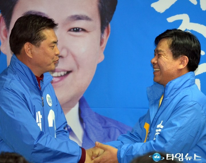 총선 승리를 다짐하는 박영순·송행수 국회의원 예비후보