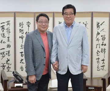 윤석우 충남도의회 의장, 강승구 美 샌프란시스코 한인회장 환담