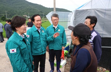 김주수 의성군수, 집중호우 피해현장 찾아 응급복구 진행 상황 점검