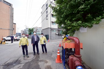 허승범 김포시 부시장, 호우취약지역 현장행정 