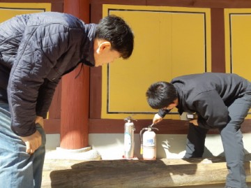 보성소방서 보성119안전센터, 전통사찰 ‘대원사’ 안전관리 지도방문 