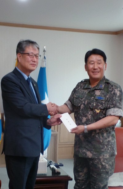 충북북부보훈지청, 공군 제19전투비행단 국군장병 위문금 전달