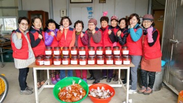 산외면자원봉사회,고추장 담그기 행사