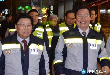 권선택 시장·장종태 구청장, 야간방범 순찰!