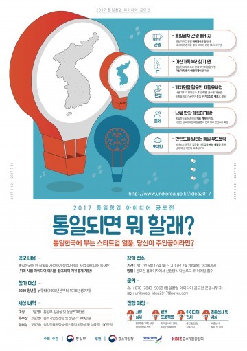 통일창업 아이디어 공모전 개최
