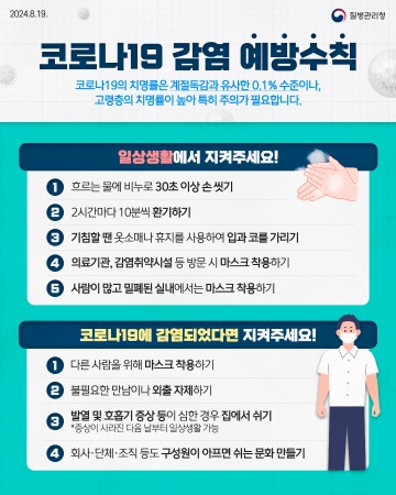 대전 서구, 코로나19 등 호흡기 감염병 예방수칙 준수 당부