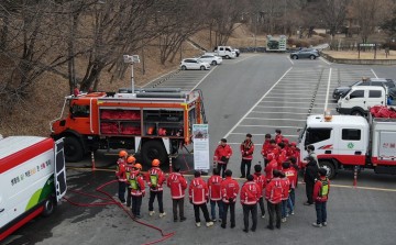 대전시, 고성능 산불진화차 합동훈련…5개 자치구 참여