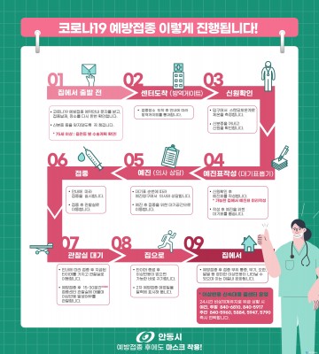  75세 이상 어르신 접종 시작하는 안동시 예방접종센터