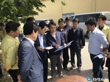 정의당 윤소하 국회의원, 전남 가뭄 현장 방문