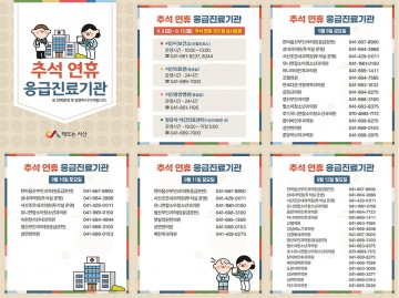 추석 연휴 기간 응급진료체계를 갖춘 서산시