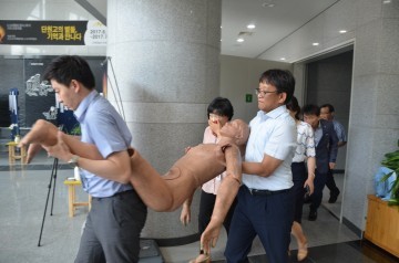 충남교육청, 홍성소방서와 합동으로 무각본 소방훈련 실시