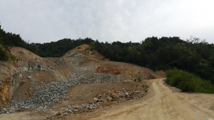 울진군 석산 세륜장이 주차장으로 변신