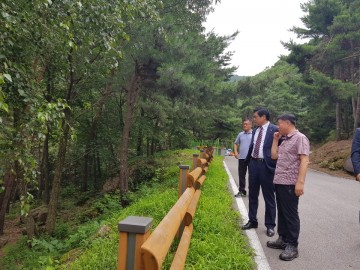 황천모 시장, 성주봉자연휴양림 시설물 안전점검 및 피서객 안전 당부