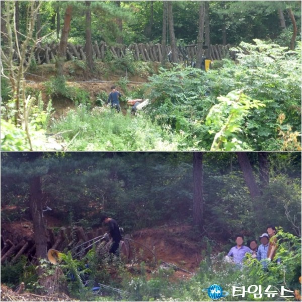 제천 금장학원 시유림훼손 버섯재배지 복구나서