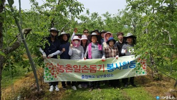 남부출장소, 보은군 산외면에서 사과적과 농촌일손돕기 