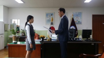 구미시설공단 무지개봉사단 지역 중학교 2곳 4명에게 장학금 전달