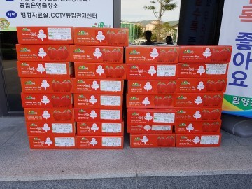 하늘 땅 사과농원(대표 김명곤) 사과 30박스 기탁