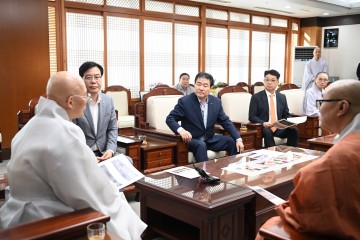 김천시, 국보 갈항사지 삼층석탑 이전을 위한 조계종 총무원장과 논의