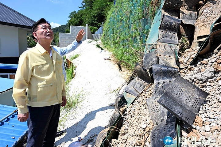김제선 중구청장 “폭염·수해에 해외출장 미뤘다”…옹벽·쪽방촌 점검